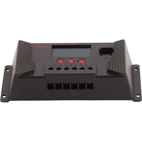 Contrôleur solaire PWM 12V/24V à adaptation automatique, écran LCD, port USB, régulateur solaire 40A (1/5)