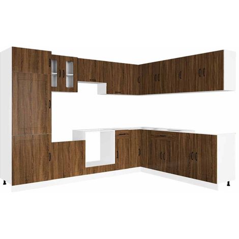 Maison Exclusive - Conjunto de armarios de cocina de 14 piezas "K