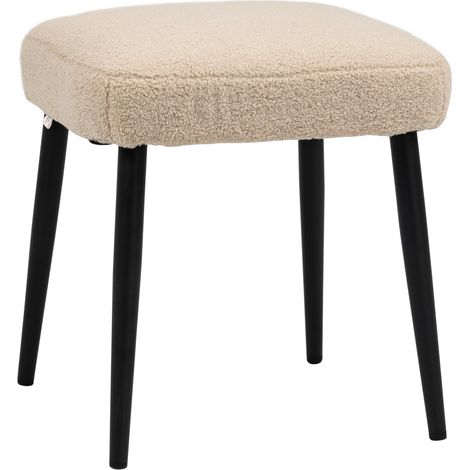 Tabouret repose-pieds design MARGOT beige (1/5)