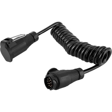 Câble adaptateur 13 broches vers 13 broches, rallonge de prise de remorque avec ressort pour voiture, caravane et camping-car [jkw] (1/5)