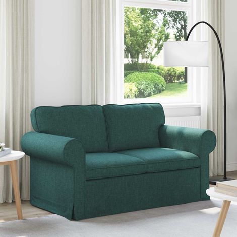 Sofa Dunkelgrün 155 x 82 x 80 cm Stoff