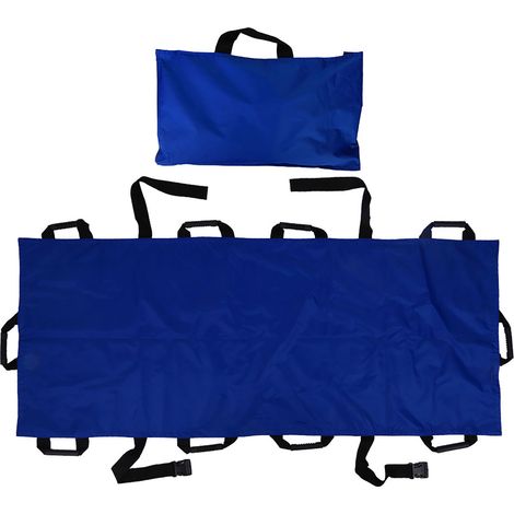 Brancard portable pliable en tissu Oxford à 10 poignées pour le transport de patients (1/5)