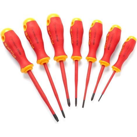 Kit di cacciaviti isolati composto da 7 pezzi, 1.000 V (3 piatti, 2 Phillips, 2 quadrati) (1/4)