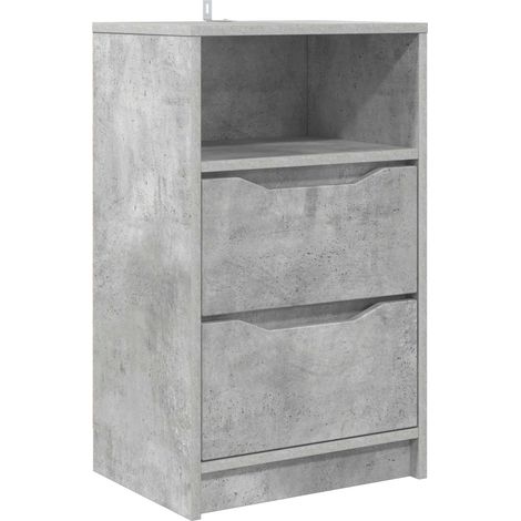 Maison Exclusive - Table de chevet Gris béton 40 x 30 x 467 cm Bois d'ingénierie (1/5)