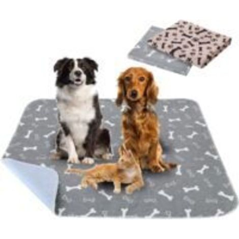 2 Pcs 80 70cm Tapis Educateur Chien Ultra Absorbant, Tapis pour Chien Lavable Antidérapant, Tapis de Dressage Réutilisable pour Chiot pour Chien/Chat/Lapin/Cochon d'Inde