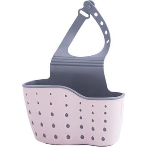 Panier de rangement pour évier, sac suspendu en plastique, rangement de salle de bain ajustable à ventouse, accessoires de cuisine nordiques-AquaForge (1/5)
