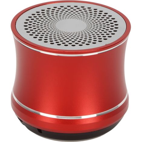 Mini enceinte Bluetooth étanche IP67, connexion automatique, portable et sans fil avec radiateur de basses, idéale pour la douche, la salle de bain, le vélo ou la voiture (rouge). (1/5)