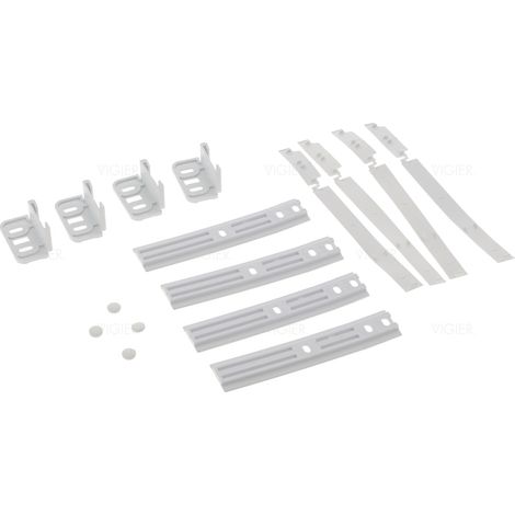 Whirlpool – Kit de glissières universel pour frigo encastré – C00312150 – Pièce détachée compatible – Montage sans vis de fixation