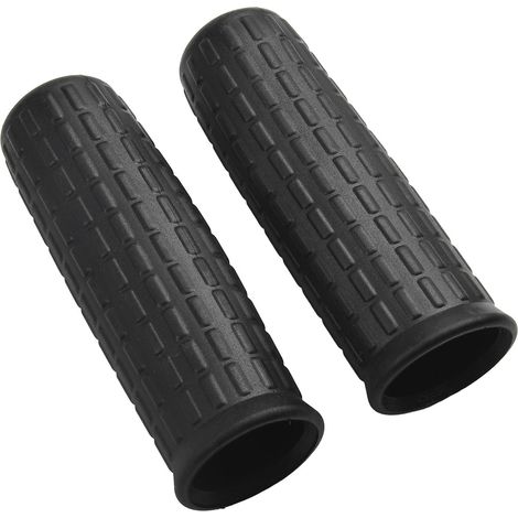 Lot de 2 poignées en Plastique antidérapantes pour brouette, accessoires universels, tubes ronds de rechange pour chariot de cour, noir (114 x 20 mm) (1/3)