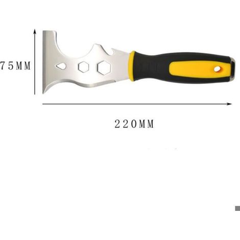 Grattoir Peinture - 12-en-1 - Acier Inoxydable - Pour Bois - 1 Pièce (1/4)