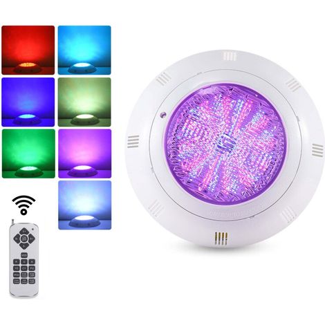 Barcelona Led – Spot LED piscine RGB 24W – Télécommande incluse – IP68 étanche – Montage en saillie – Éclairage aquatique personnalisé