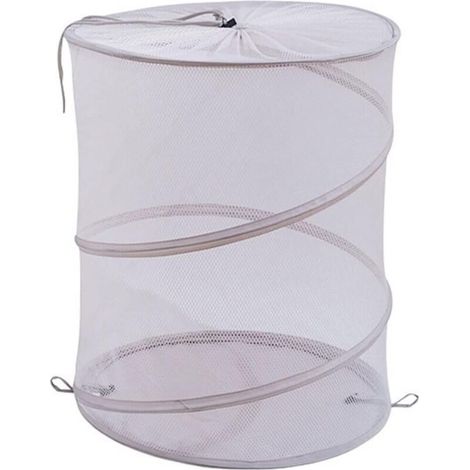 Panier à linge pliable en maille, panier à linge pliable, sac de rangement pour vêtements, panier à cordon portable, sac de rangement pour garde-robe, panier de maison, boîte 45 x 45 cm (1/4)