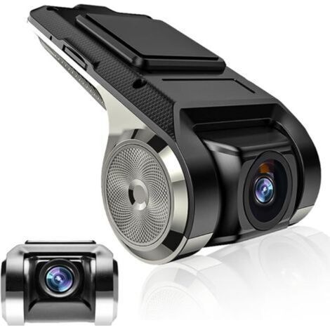 Camera Dash Voiture HD Mini DVR Enregistreur Caméra de Voiture Angle de Vision de 140 °, G-capteur, GPS Intelligent ADAS Driving Recorder USB Car DVR pour Android Autoradio Soutien TF (Max 32G)
