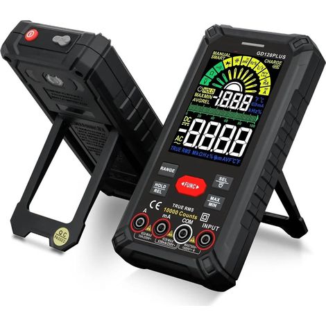 Multimètre numérique Professionnel True RMS Testeur de capacité Batterie Rechargeable Ohm Hz AC DC 1000V 10A Multitester Meter (1/5)