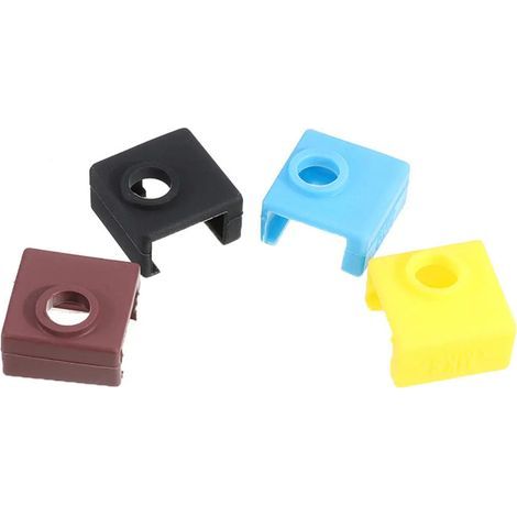 Silicone thermal block cover for MK8 3D printer hotend extruder. Insulation socks compatible with Creality Ender 3 Pro 5 CR-10 10S S4 S5 Anet A8 (1/5)