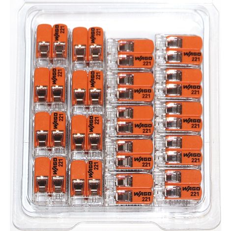 Wago 221-6 Klemmen 18x 221-612 - Kabel Draht Verbinder in der wiederverschließbaren Box - Original WAGO (1/5)