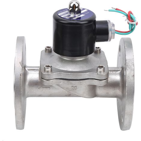 Électrovanne inox 1 pouce 2W-250-25B, normalement fermée, action directe, air/eau, NBR, 380V AC, corps acier inoxydable (1/5)