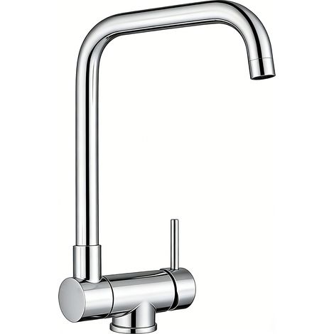 AICA Spültischarmatur Vorfenster Klappbar 180° Wasserhahn Küche 360° Drehbare Küchenarmatur Mischbatterie Chrom