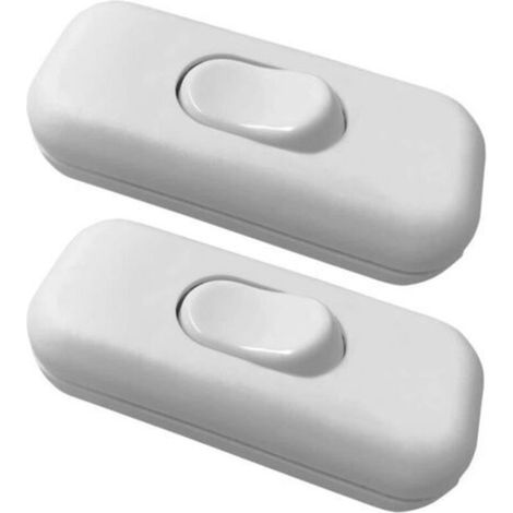 2 Pcs Interrupteur Bi-polaire Inter à Bascule 6A 250V Interrupteur à Touche Basculante Variateur D'intensité/Commutateur pour Lampe, Blanc
