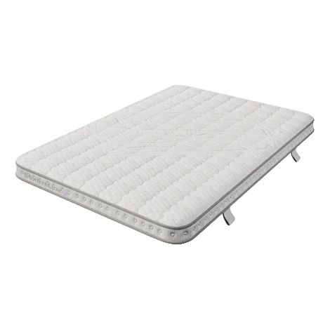 Colchón con muelles ensacados, espuma fría transpirable, blanco - Poliéster 140x200 (1/2)