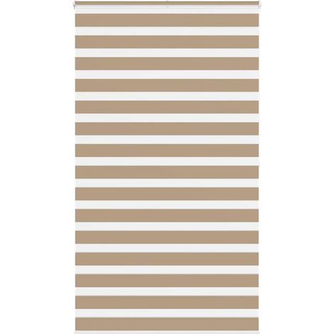 Doppelrollo Sandbraun 130x200 cm Stoffbreite 125,9 cm Polyester