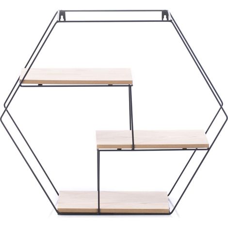 Étagère Murale Flottante en Fil métallique au Design Industriel Moderne (1/5)