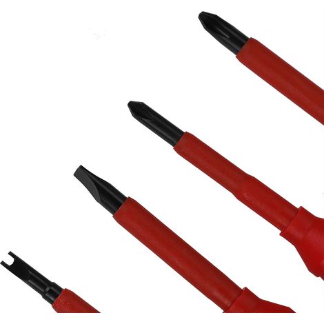 Das 10-in-1 isolierte Elektriker-Schraubendreher-Set enthält einen Teststift, Handwerkzeuge, ein Schraubendreher-Set und einen 500-V-Hochspannungsschraubendreher. (1/5)