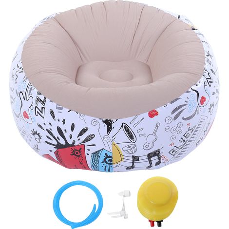 Chaise gonflable en forme de sac de haricots, canapé gonflable floqué en PVC, pour salon et chambre à coucher