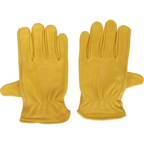 Gants en Cuir de Vache pour Jardin Résistants, Gants Pleine Main pour Cyclisme Extérieur (1/5)