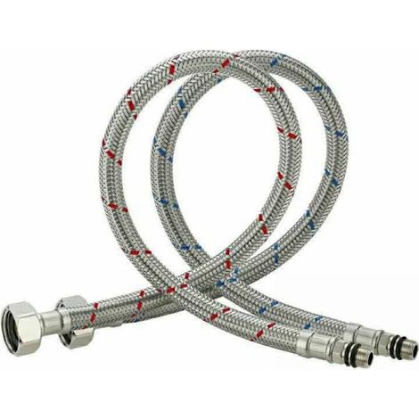 Tuyau de raccordement de robinet en acier inoxydable de 80 cm pour installation domestique dans la salle de bain ou la cuisine.-AquaForge (1/5)