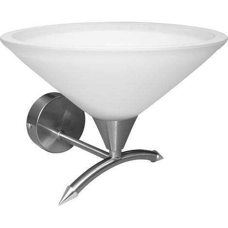 Applique murale Candellux Helia 1xE27 chrome verre blanc