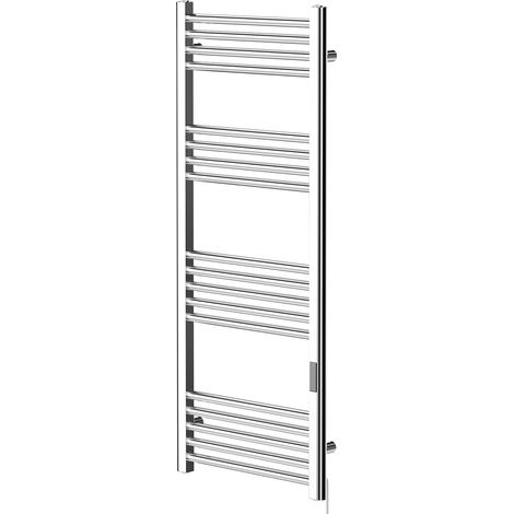 Pizarro Chrome 1200mm x 500mm Straight Dry Thermal Electric Heated Towel Rail (1/5)