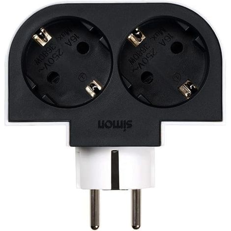 SIMON simon adaptador giratorio plug 2 tomas cl610308 , simon adaptador giratorio plug 2 tomas cl610308