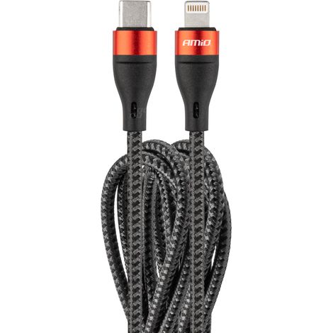 Cable UC-19 USB-C + Lightning para iPhone, 200 cm, FullLINK amio-02931 (1/5)