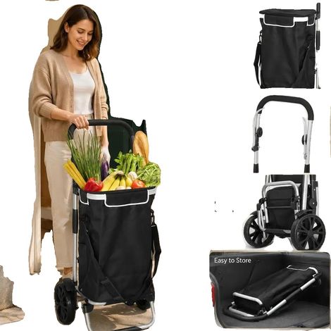 Panier de courses, design pliable, compartiment isolé, K7403 (1/2)