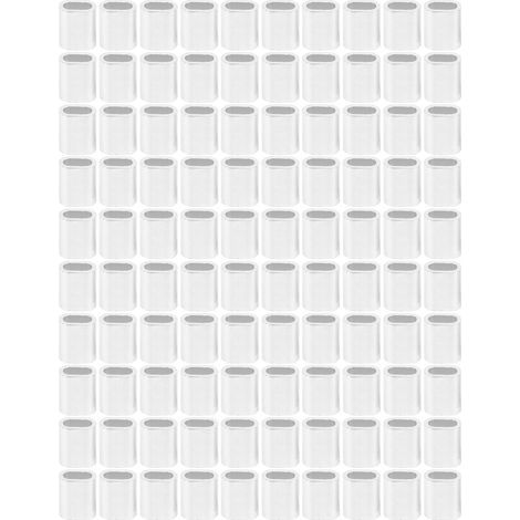 100 embouts en aluminium pour sertissage de câbles en acier, manchon ovale à 1 trou, mandrin de serrage M4 AL6063 (1/5)