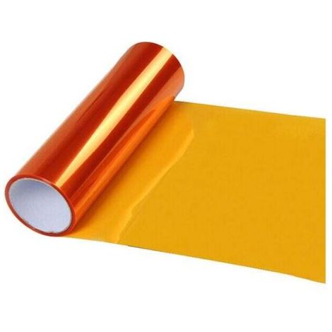 Pellicola per fari auto, 200 cm x 30 cm, adesivo trasparente per fari auto, adesivo in PVC per fendinebbia posteriori, pellicola antigraffio per fari auto, adesivo per auto, arancione