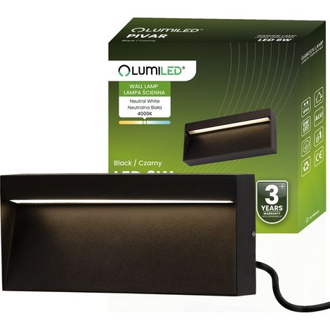 Lampada da giardino per esterni, lampada da parete per facciate, LED 6W IP54, PIVAR LUMILED (1/5)