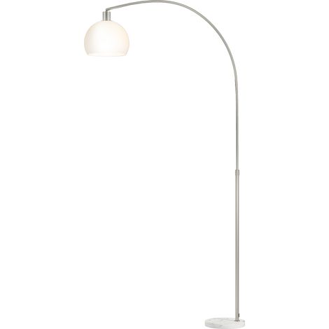 HOMCOM Modern Standing Lamp with Shade & Foot Switch, White (1/5)