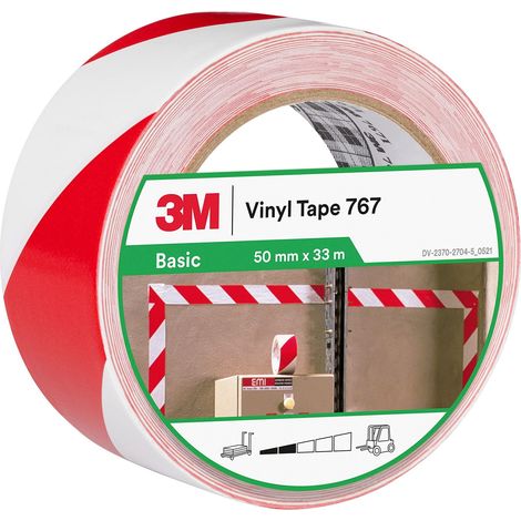 3M Nastro di segnalazione 767I rosso/bianco, 50 mm x 33 m (1/5)