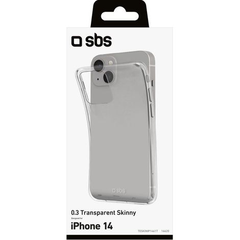SBS Skinny Cover iPhone 14 Transparent, TPU - 60 Zeichen