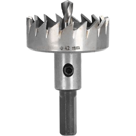 Scie cloche 42mm pour métal, plaque épaisse en fer, verre et marbre - Set de trépan pour bois, perceuse à ouvrir (1/5)