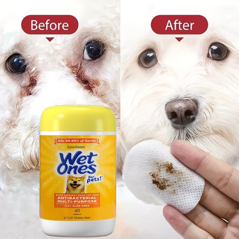 KineShineX Reinigungstücher für Augen und Ohren von Haustieren: Sanfte und schnelle Reinigung für Hundeaugen und -ohren.