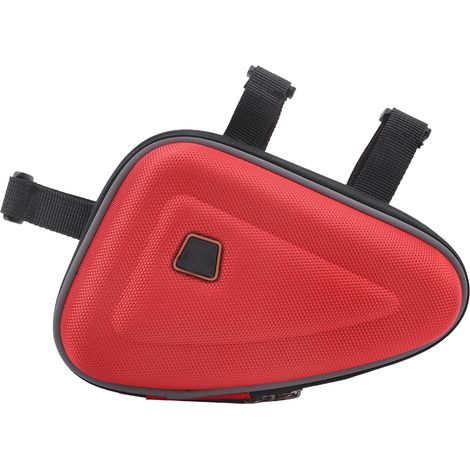 Wasserdichte dreieckige EVA-Fahrradtasche für Mountainbikes, für Handy, Geldbörse, Schlüssel und Werkzeug (rot) (1/5)