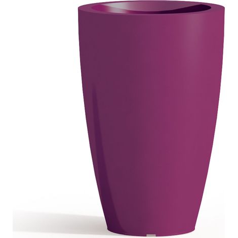Idralite – Cache-pot rond en résine violet 50 cm – Résistant aux chocs et intempéries – Finition brillante – Capacité 26L – Made in Italy (1/6)