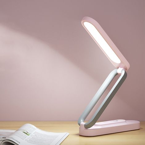 Lampe de table LED, finition rose, tactile, pour table de chevet, bureau, salon ou élément décoratif.-AquaForge (1/5)