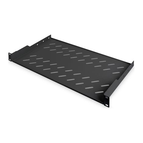 Digitus  Ripiano fisso per rack  DN-19 tray-1-SW  Nero  I ripiani per il montaggio fisso possono essere installati facilmente sulle due guide frontali da 483 mm (19") del vostro armadio di rete o serv (1/5)