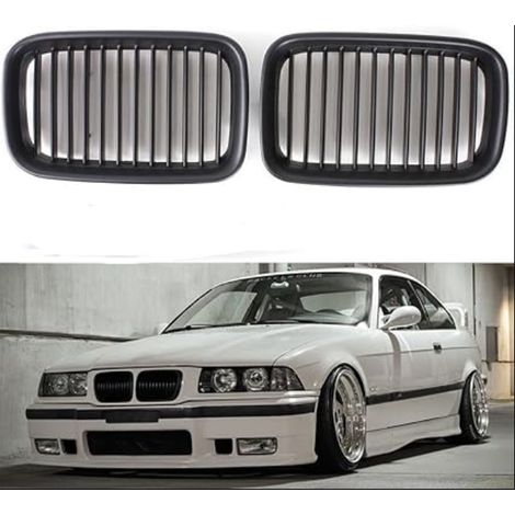 calandres de pare-chocs avant E36 92-96 Noir mat
