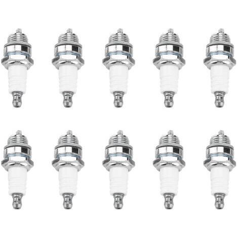 FENOPLASTICALot de 10 bougies d'allumage pour débroussailleuses, coupe-bordures et tronçonneuses - pièces de rechange (1/5)