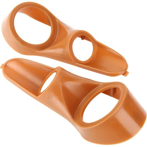 Adatto per due supporti per altoparlanti coassiali per autoradio elettronica a 3 canali, realizzati in plastica marrone.